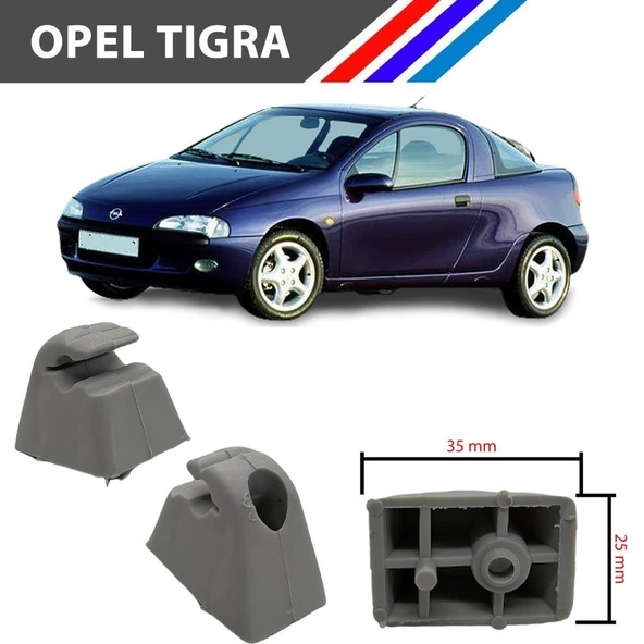 Opel Tigra - A Güneşlik Ayağı Gri Renk 2 Adetli Set 1994 2000 M1797-3 - Resim 4