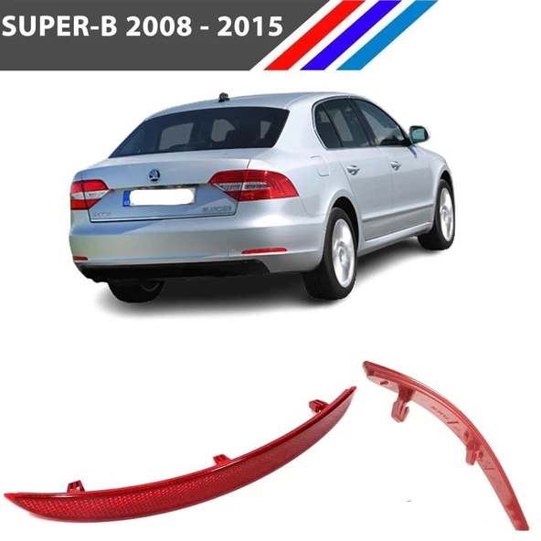 Skoda SuperB Arka Tampon Reflektörü Sağ Taraf 2008 - 2015 M2199B - 3