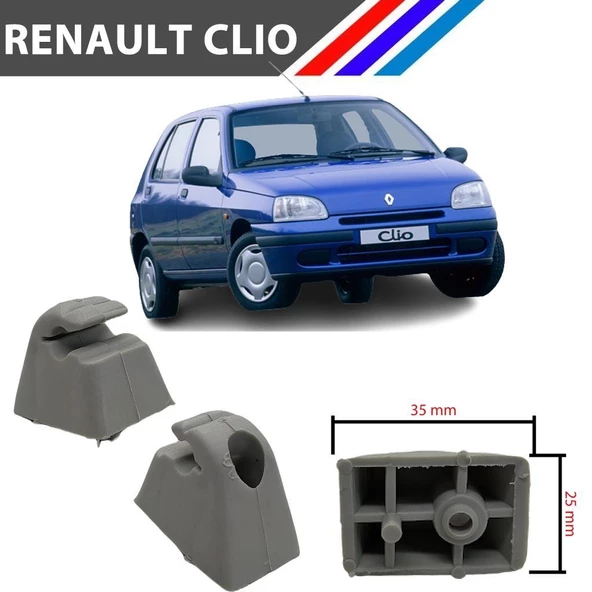 Renault Clio Güneşlik Ayağı Gri Renk 2 Adetli Set 1998 - 2008 M1797-4