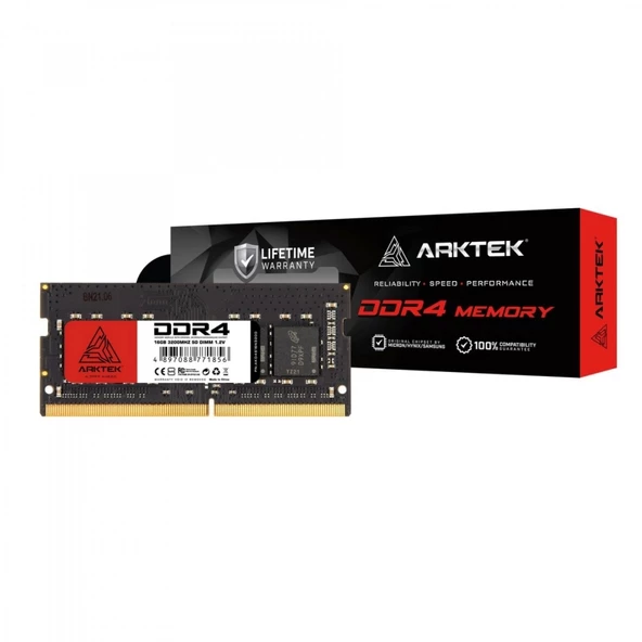 Arktek Akd4s16n3200, 16gb, Ddr4, 3200mhz, 1,2v, Cl22, Notebook, Sodımm Ram