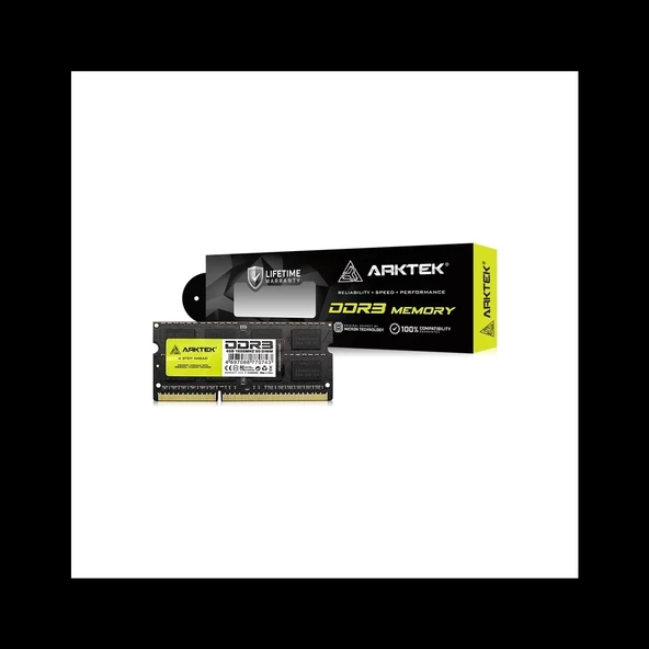 Arktek Akd3s4n1600, 4gb, Ddr3, 1600mhz, 16 Chip, 1,35v, Cl11, Notebook, Sodımm Ram