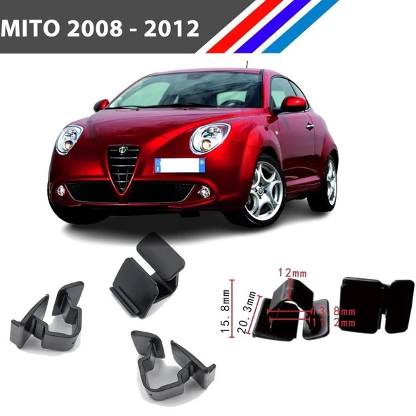 Alfa Romeo Mito Kaput İzalatör Klipsi 2008 - 2012 M1298 - Resim 3