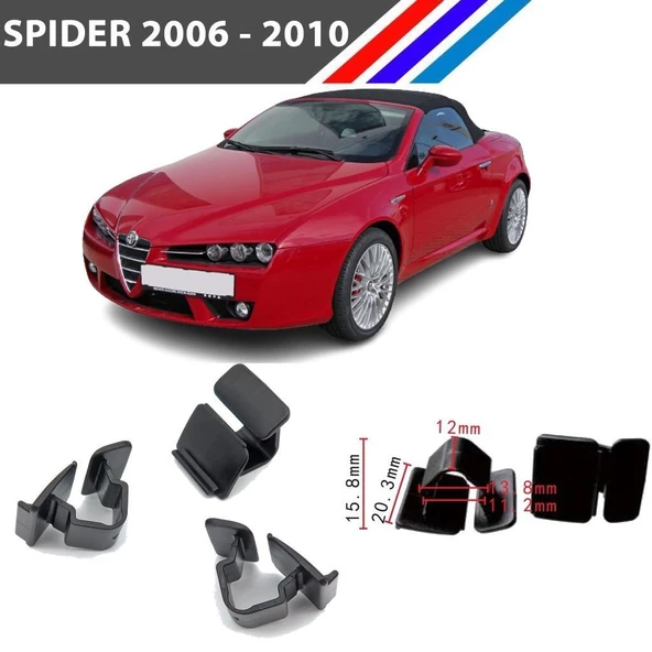 Alfa Romeo Spider Kaput İzalatör Klipsi 2006 - 2010 M1298-19 - Resim 3