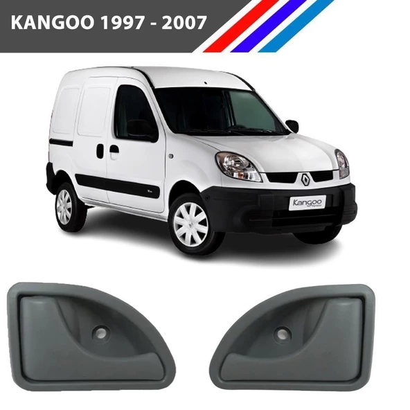 Kangoo MK1 Kasa İç Açma Kolu Gri Renk Sağ ve Sol Set 1997 2007 M2068-2