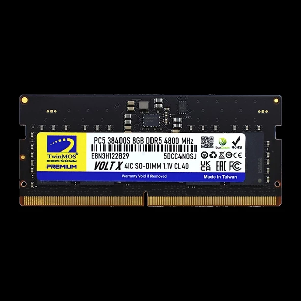 Twinmos Tmd58gb4800s40, 8gb, Ddr5, 4800mhz,  Cl40, 1.1v Notebook Ram