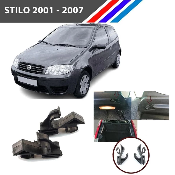 Fiat Stilo Bagaj Pandizot Braket Tutucu 2 Adetli Set 2001 2007 M797-6 - 4