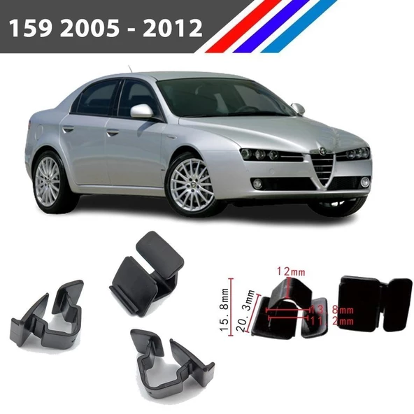 Alfa Romeo 159 Kaput İzalatör Klipsi 2005 - 2012 M1298 - Resim 3