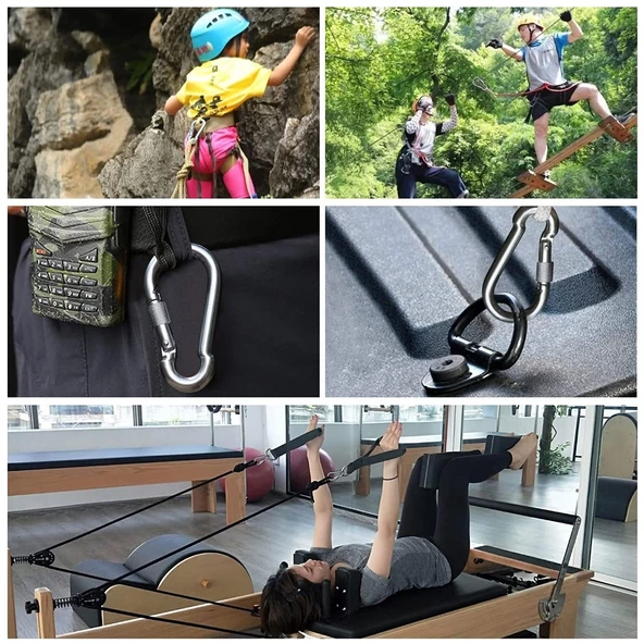 12 mm Karabina 1 Adet Vidalı Yaylı Kanca - 2