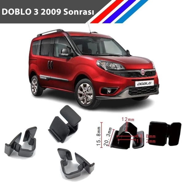Fiat Doblo 3 Kasa Kaput İzalatör Klipsi 2009 Sonrası M1298 - 3