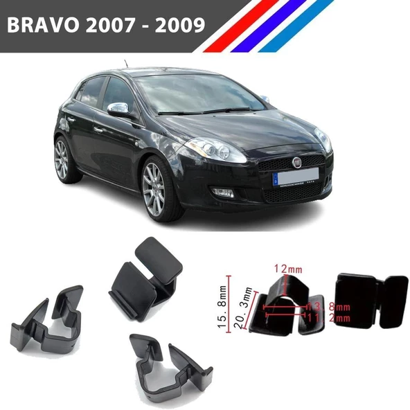 Fiat Bravo Kaput İzalatör Klipsi 2007 - 2009 M1298