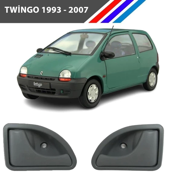 Twingo MK1 Kasa İç Açma Kolu Gri Renkli Sağ sol Set 1993 - 2007 M2068-3