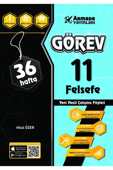 ARMADA 11.SINIF GÖREV FELSEFE YENİ NESİL ÇALIŞMA FÖYLERİ (36 HAFTA)