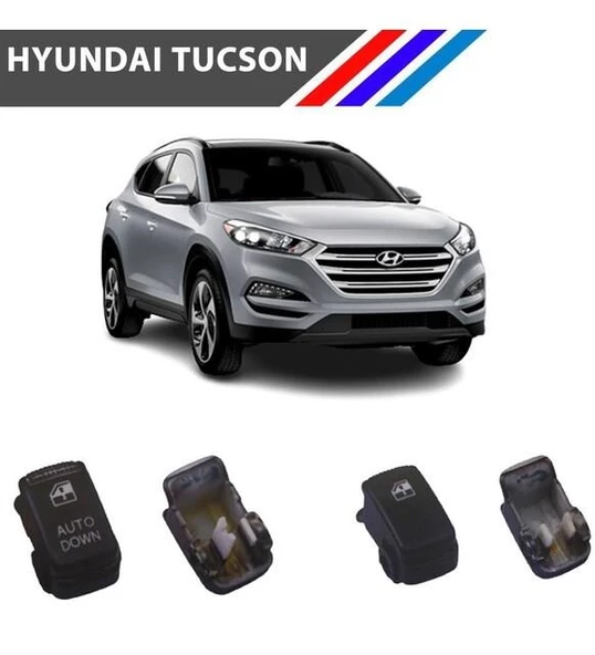 Hyundai Tucson Cam Düğme Kapağı 2 Adetli Set M1407 - 3