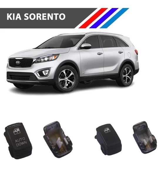 Kia Sorento Cam Düğme Kapağı 2 Adetli Set M1407