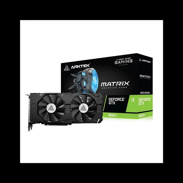 Arktek Matrıx, Akn1660tıd6s6gh1, Gtx1660tı, 6gb, Gddr6, 192bıt, 1xdvı, 1xhdmı, 1xdp Gamıng Ekran Kartı