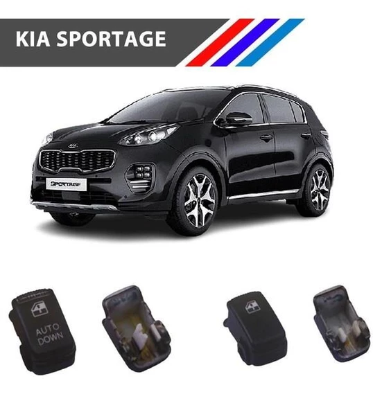 Kia Sportage Cam Düğme Kapağı 2 Adetli Set M1407 - Resim 3