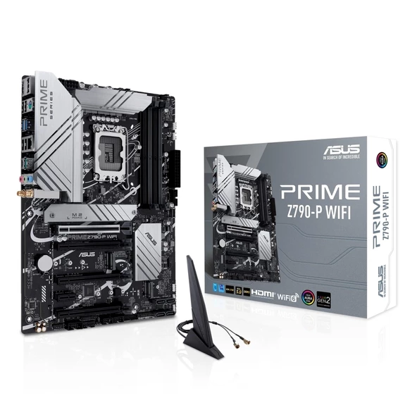 Asus Prıme Z790-p Wıfı, 4xddr5, 3x M.2, Hdmı, Dp, Type-c, Wi-fi 6, Bluetooth 5.2, 12-13.nesil, Lga1700 Soket, Argb Gamin