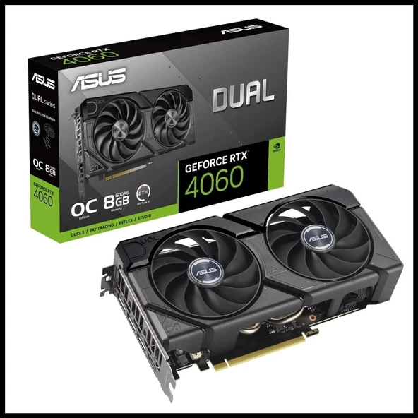 Asus Dual-rtx4060-o8g-evo, 8gb, 128bit, Gddr6, 1xhdmı, 3xdp Gamıng Ekran Kartı