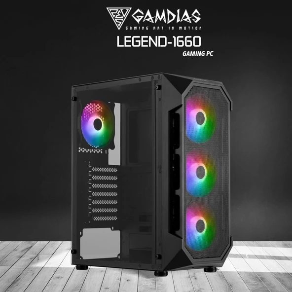 Gamdıas Legend-1660, İ5-12400f, 16gb Ram, 512gb Nvme Ssd, 6gb Gddr6 Gtx1660tı Ekran Kartı, 500w Kasa, Free Dos Gamıng Pc