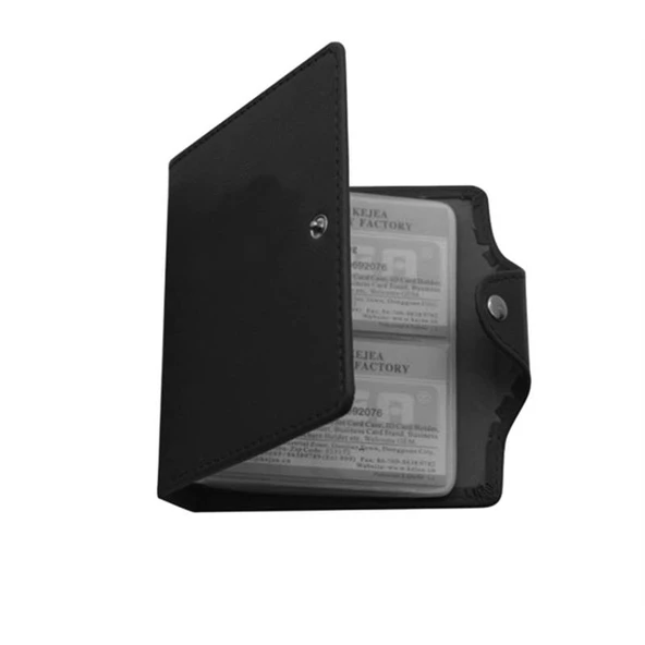 KEJEA T-171 SİYAH DERİ KARTVİZİTLİK - 48 Lİ - Resim 2