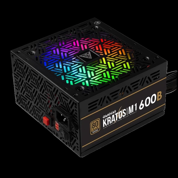 Gamdıas Kratos M1-600b, 600w, 80+ Bronze, Aktif Pfc, Rgb, Gamıng, Atx, Power Supply (psu)