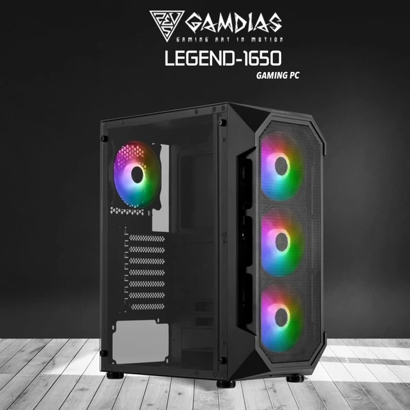 Gamdıas Legend-1650, İ5-11400f, 16gb Ram, 512gb Nvme Ssd, 4gb Gddr6 Gtx1650 Ekran Kartı, 500w Kasa, Free Dos Gamıng Pc