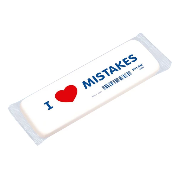 MILAN CNM4806 ESNEK SENTETİK SİLGİ(I LOVE MISTAKES) - 6ADET