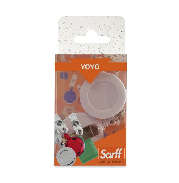 SARFF YUVARLAK KANCALI BEYAZ EKO YOYO BLİSTER - 2ADET