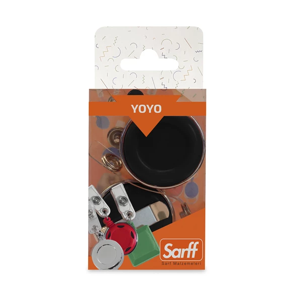 SARFF YUVARLAK KANCALI LÜX SİYAH YOYO BLİSTER - 2ADET