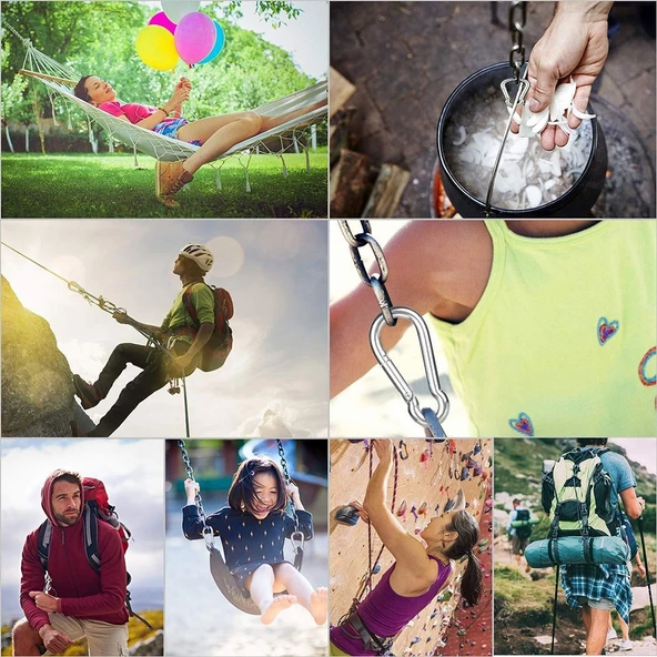 12 mm Karabina 1 Adet Yaylı Kanca - 2