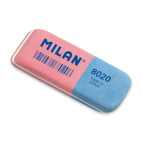 MILAN CCM8020 SENTETİK SİLGİ - ÇİFT RENKLİ - 20ADET