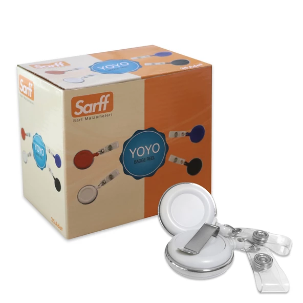 SARFF YUVARLAK KANCALI LÜX BEYAZ YOYO - 25ADET