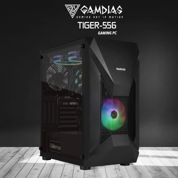 Gamdıas Tıger-556, Ryzen 5 5600, 16gb Ram, 512gb Nvme Ssd, 8gb Gddr5 Rx580 Ekran Kartı, 500w Kasa, Free Dos Gamıng Pc