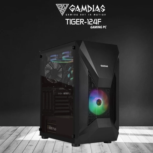 Gamdıas Tıger-124f, İ5-12400f, 16gb Ram, 512gb Nvme Ssd, 8gb Gddr5 Rx580 Ekran Kartı, 500w Kasa, Free Dos Gamıng Pc