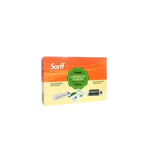 SARFF 125MIC LAMİNASYON FİLMLERİ - KK(54X86MM) - 100ADET