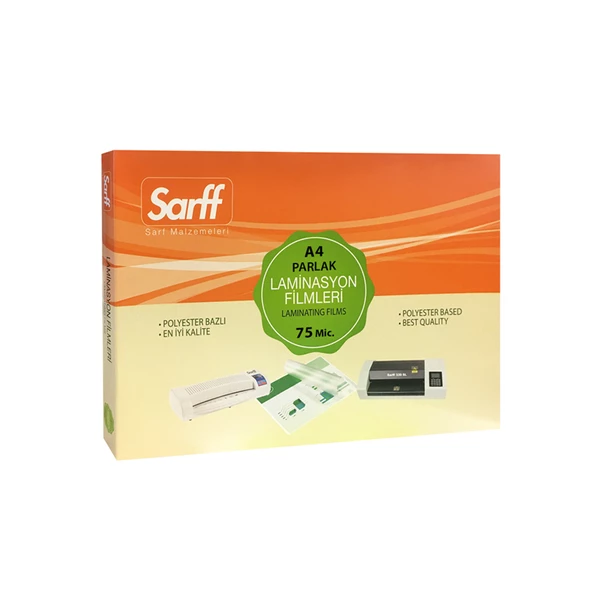SARFF 75MIC LAMİNASYON FİLMLERİ - A4(216X303MM) - 100ADET