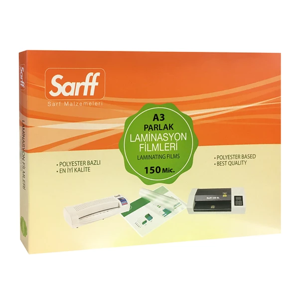 SARFF 150MIC LAMİNASYON FİLMLERİ - A3(426X303MM) - 100ADET