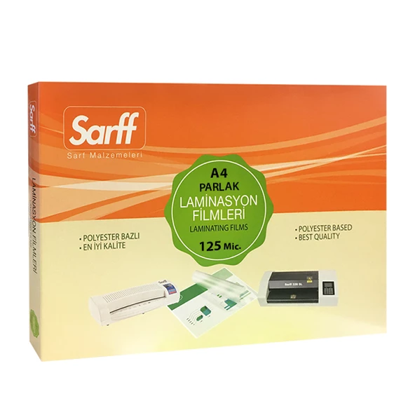 SARFF A4 125MIC LAMİNASYON FİLMLERİ - (216X303MM) - 100ADET - 3