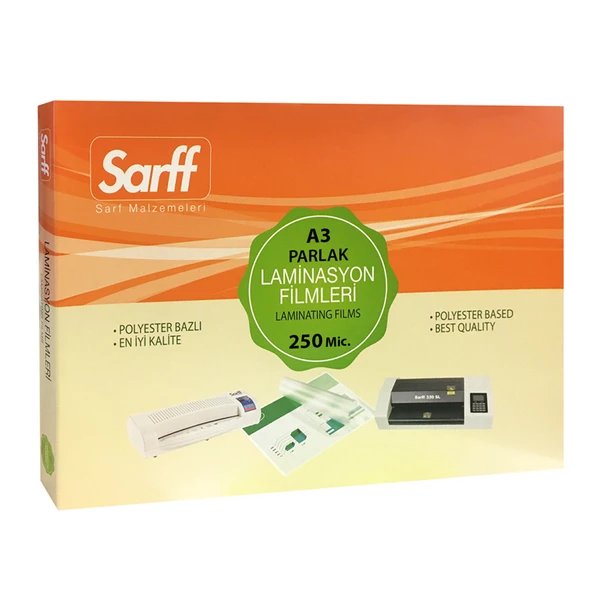 SARFF 250MIC LAMİNASYON FİLMLERİ - A3(426X303MM) - 50ADET