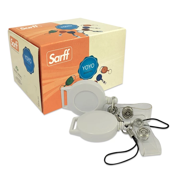 SARFF YUVARLAK TELEFON ASKILI BEYAZ YOYO - 25ADET