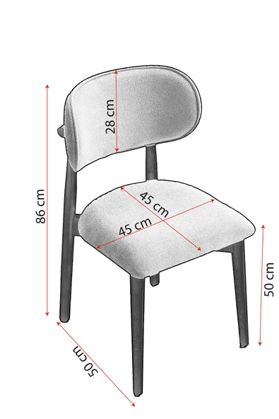 Evdemo Polo Bukle Kumaş Ahşap Lüks Sandalye Krem - 7