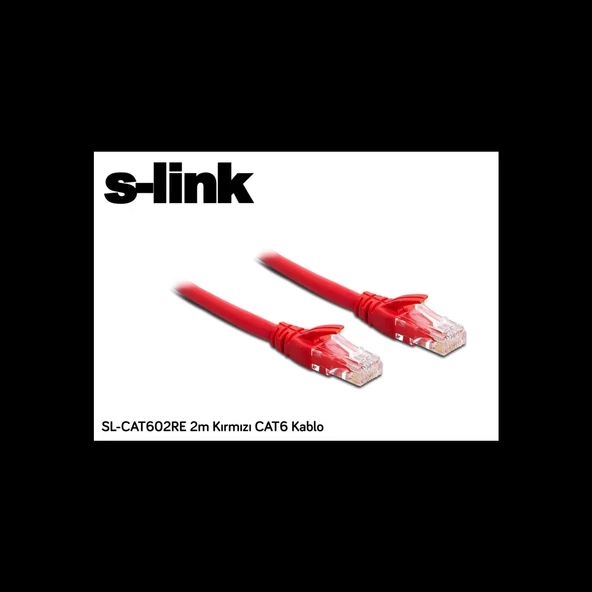 S-lınk Sl-cat602re, Cat6, Patch, 2mt, Kablo (kırmızı)