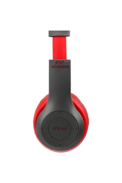 Torima P47 Extra Bass Wireless Bluetooth Kulaklık 5.0+edr Fm Radyo Kırmızı - 2