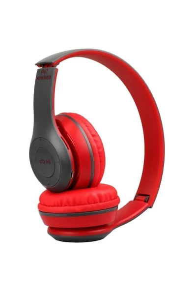 Torima P47 Extra Bass Wireless Bluetooth Kulaklık 5.0+edr Fm Radyo Kırmızı - 3