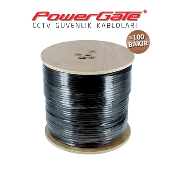 Powergate Out 250mt, 2+1 (2x0,50+0,33) %100bakır, Dış Ortam, Cctv Güvenlik Kablosu