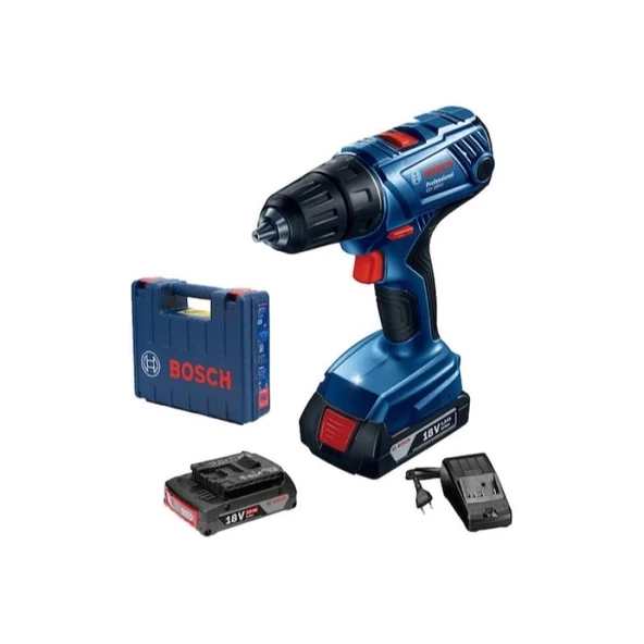 Bosch Profesyonel Seri GSR 180-Li 18V Akülü Delme Vidalama Çanta + 2,0Ah. Çift Akü - 2