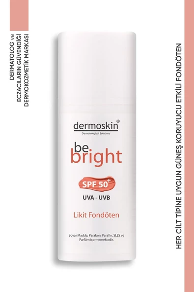 Dermoskin Be Bright SPF50+ Likit Fondöten Medium 33 ml 8697796000844