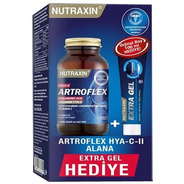 Nutraxin Artroflex HYA-C-II 90 Tablet + Nutraxin Extra Gel 100 ml HEDİYE