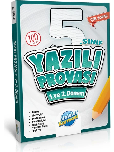 Ünlüler Karması 5. Sınıf Tüm Dersler 1. ve 2. Dönem Yazılı Provası