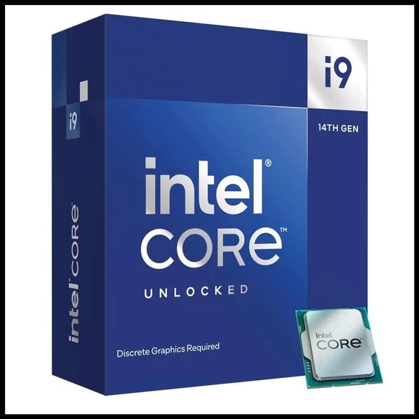 Intel İ9-14900k 24 Core, 3.20ghz, 36mb, 253w, Lga1700, 14.nesil, Box, (dahili Grafik Var, Fan Yok)